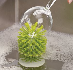 Četka za pranje čaša - belo/zelena